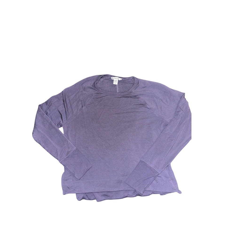 Athleta Long Sleeve Crew Neck Pullover Sweatshirt Purple Size M